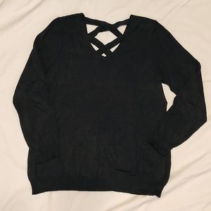 Love Ellie Forest Green Mia Back Detail Sweater - L